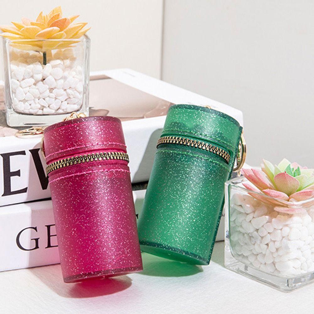 Multifunctional Glitter Lipstick Storage Bag Mini Transparent Lipstick Pouch Outdoor