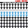 100pcs Plastic Trim Clip Engine Radiator Grill Cover Wheel Arch Fender Fastener Push Pins Rivet Bumper Car Panel Retainer Holder