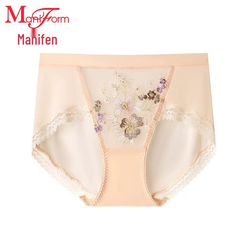 Maniform Women's Embroidered Mid-Waist Briefs