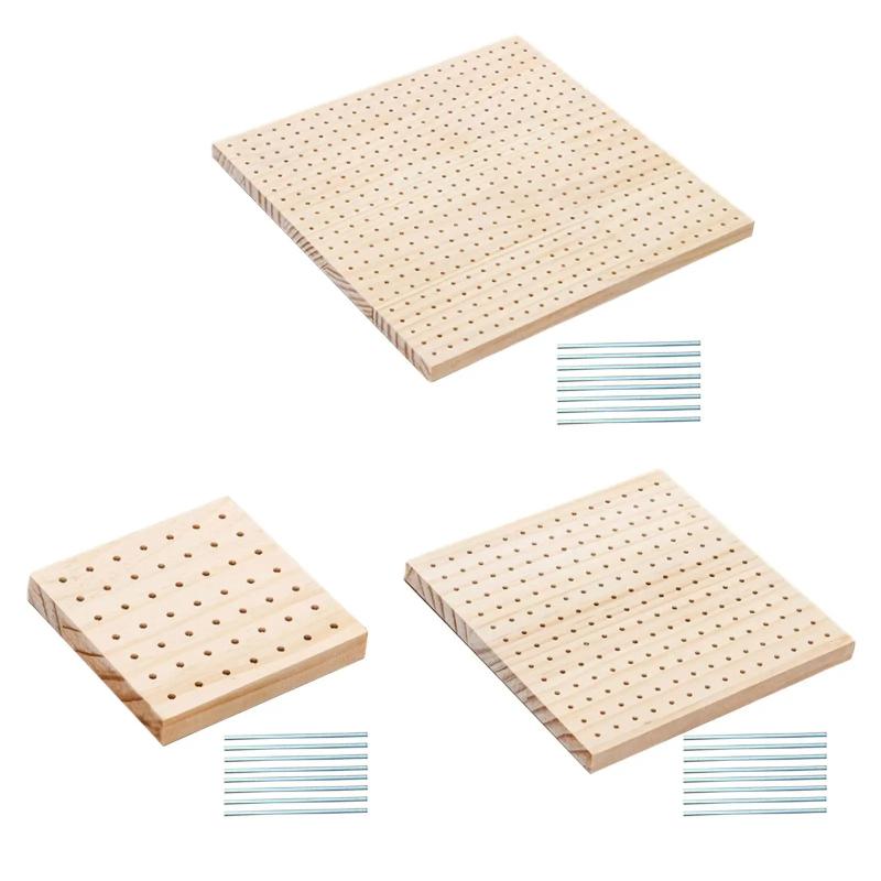 Crochet Blocking Boards Gifts Crochet Supplies Pegboard for Crochet Blocking with Pegs for Granny Squares Crocheting Needlework