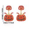 Dripping Oil Effect Halloween Earrings Alloy Material Spider Drop Earrings  Halloween Party