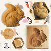 Деревянные формы для печенья на Рождество, DIY 3D гравированные тисненые формы для резки печенья, пряников, рождественская елка, олень, Санта-Клаус