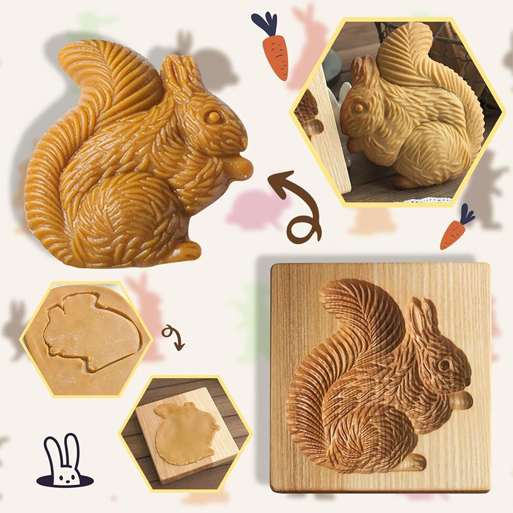 Деревянные формы для печенья на Рождество, DIY 3D гравированные тисненые формы для резки печенья, пряников, рождественская елка, олень, Санта-Клаус