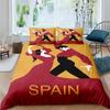 Cartoon Dancer King Queen Duvet Cover Spain Flamenco Style Bedding Set for Adult People Silhouette 2/3pcs Polyester Quilt Cover
