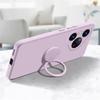 Magnetic Liquid Silicone Ring Stand Case for Huawei Pura 70 P70 P60 P50 P40 Mate 60 50 40 Pro Plus Nova 11 10 Honor 90 80 70 60