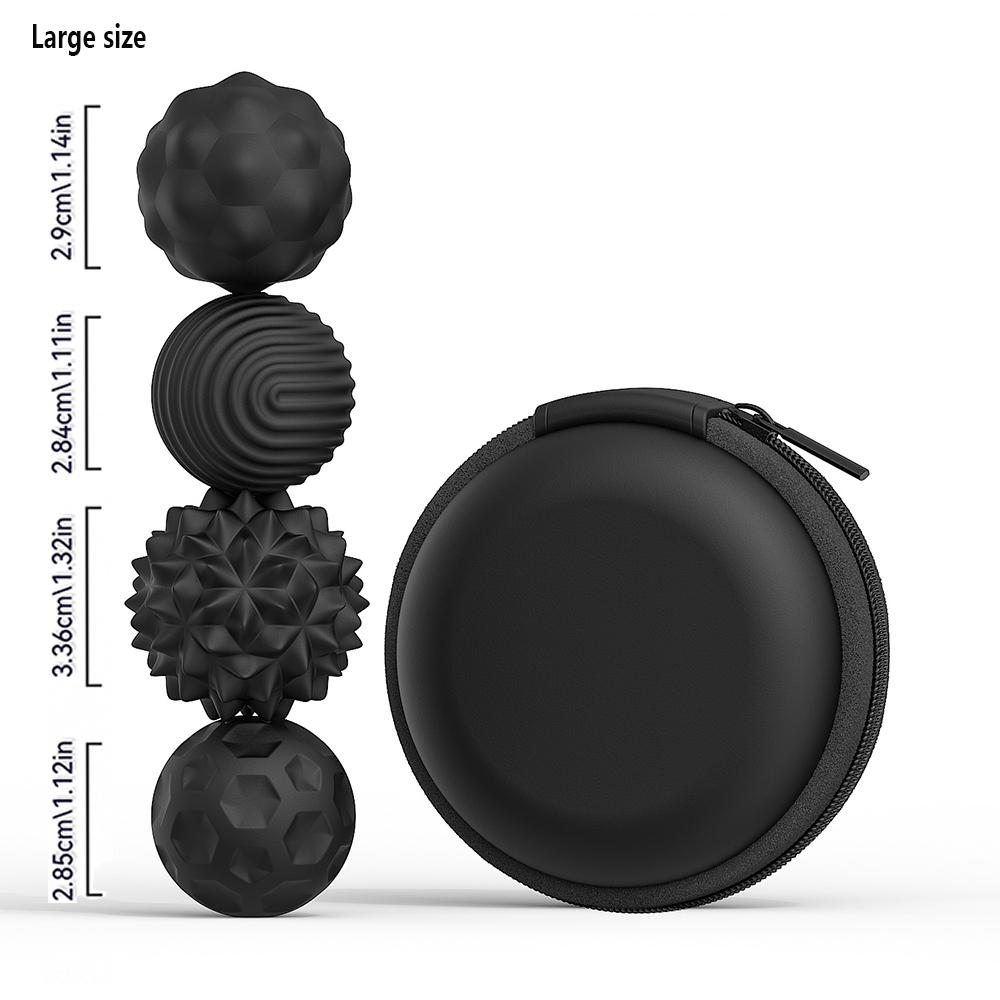 Магнитный сенсорный силиконовый мяч для рук, мягкий массажный тренировочный мяч с выпуклыми точками, массажный мяч для талии, спины и стоп, 4/8 штук
