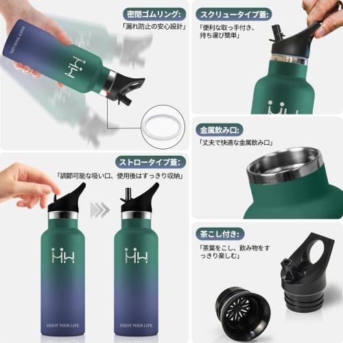 500ml Stainless Steel Water Bottle, Seamless, Easy to Clean, Suitable for Bicycles, Thermos, Coffee, Carbonated Drinks, Stylish, Vacuum Insulated, Kee