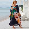 EDOLYNSA Long Beach Dress Cover-Ups for Women Pareo De Plage Swimsuit Cover Up Beach Sarongs Swimwear Kaftan Beachwear Q1476