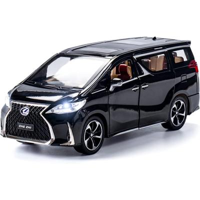 Литая под давлением металлическая модель Lexus LM300 в масштабе 1/24, модель игрушечного автомобиля со звуком и светом, модель автомобиля со звуком и светом для детей от 3 лет