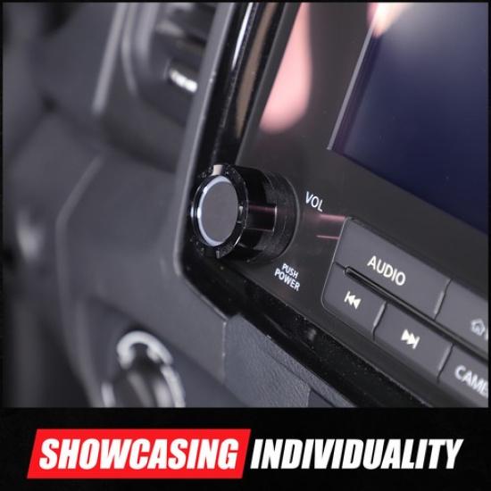 Mech Black Center Console Volume Knob Ring Trim For Nissan Frontier +