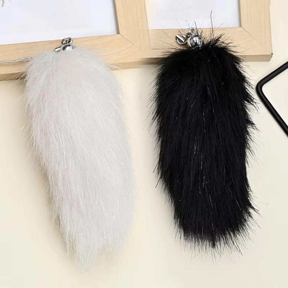 Backpack Plush Tail Keyring Key Holders Pompom Pendants Fashion Animal Tails Keychain  Car Charms