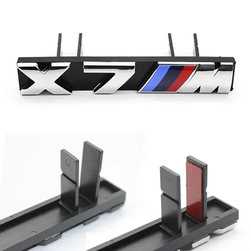 -BMW M Logo 3D Front Grille Badge Emblem For X1 X2 X3 X4 X5 X6 X7 X8 E84 E83 F39 F10 F30 G11 G07 G80 G60 E60 E46 Car Accessories