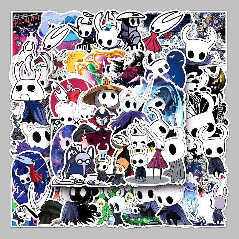 50/100Pcs Hollow Knight Game Graffiti Stickers Diy Decoration For Mobile Phones, Notebooks, Water Bottles, Greeting Cards Gifts