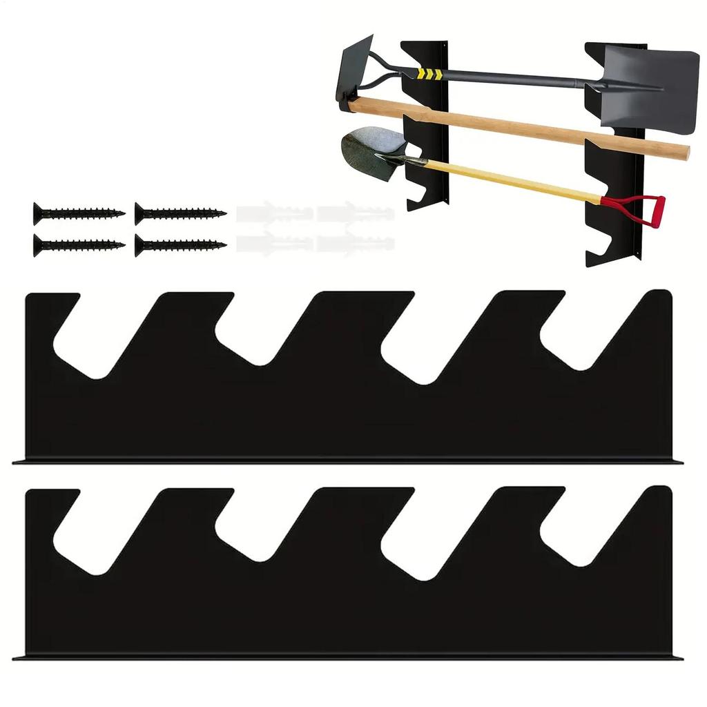 Стальной Настенный Органайзер Для Гаражных Инструментов Стеллажи Для Хранения Инструментов В Гараже Держатель Для Садовых Инструментов, Веника, Лопат И Грабель