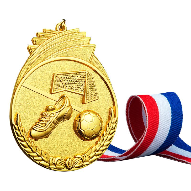 Customizable School Competition Football Medals - Gold, Silver, Bronze Sports Meet Prizes