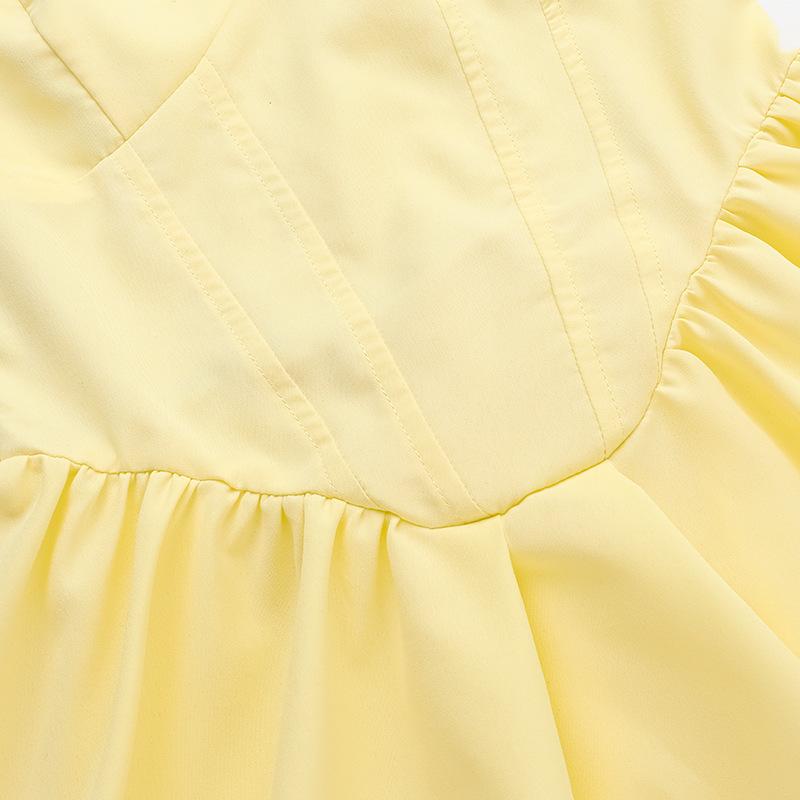 Летнее платье с утягивающей талией в европейском и американском стиле с юбкой А-силуэта