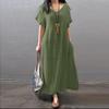 Women Casual V-neck Short Sleeve Loose Summer Dress