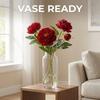 Real Touch Artificial Peony Flower Handmade Faux Peony Branch Vase Decor Fake Flower  Teacher's Day