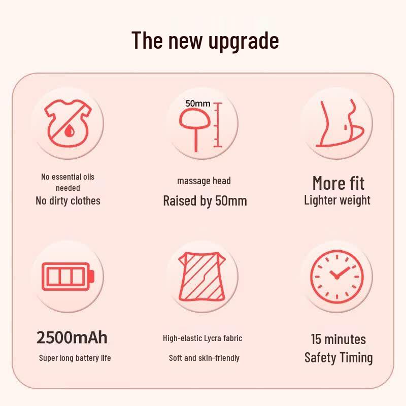 WayourCare Массажер для живота с красным светом и подогревом, штекер CN (адаптер в комплекте)