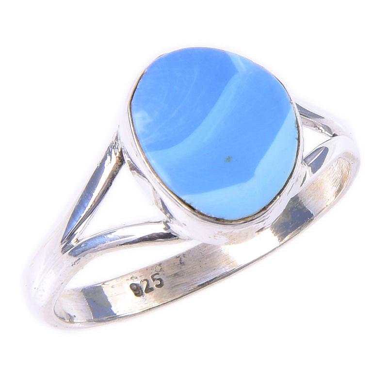 Natural Australian Opal Gemstone 925 Solid Sterling Silver Jewelry Ring S.9 g9N61