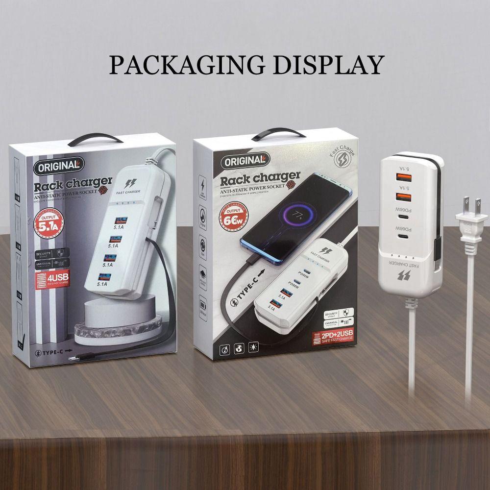 PD 66 Вт Многопортовый USB-хаб Адаптер USB Type C Зарядная станция Новая розетка