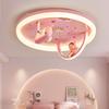 Princess Room Unicorn Ceiling Lamp Remote Control Dimming LED Pink Ceiling Chandelier for Bedroom Baby Girl Kids