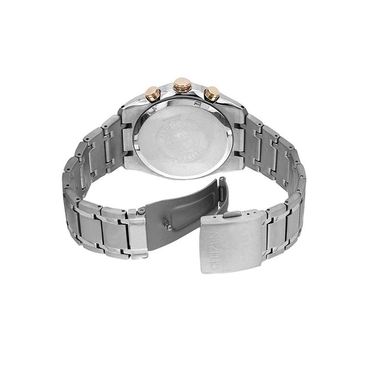 Citizen Eco-Drive Series Waterproof Luminous Casual Quartz Watch Titanium Metal Strap 43mm Men watches Black CA4015-54E