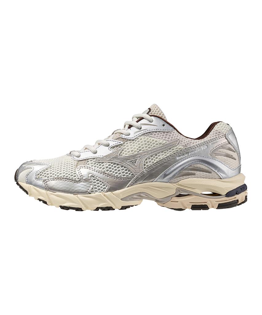 Mizuno (унисекс) Wave Rider 10 - Белоснежный:Серебряное Облако:Кофе из цикория / D1Ga243103