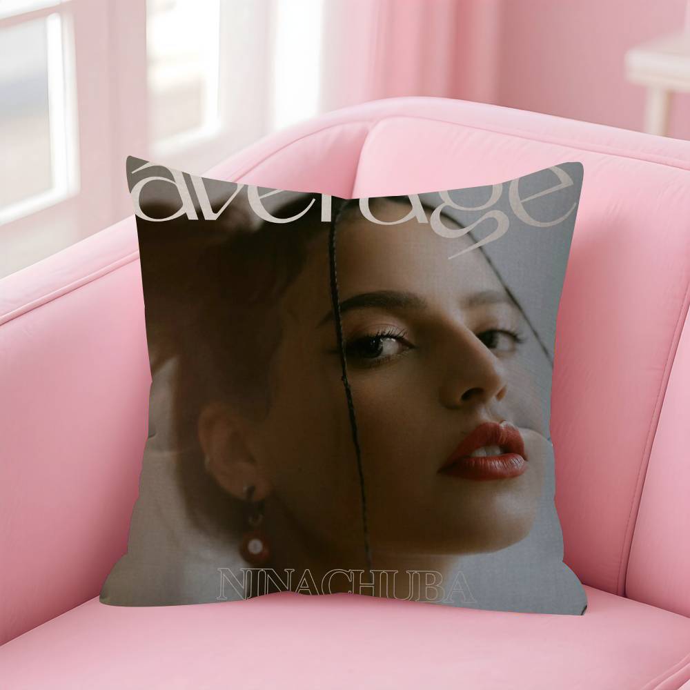 Singer Nina CChuba Pillow Covers Cartoon Sofa Decorative Home Doublesided Printing Short Plush Cute Cushion Cover