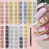 12 Grids Gold Mixed Size Stainless Steel Metal Bead Nail Art Decoration 3D Mini Small Caviar Ball Silver Charm Pearl Manicure &*