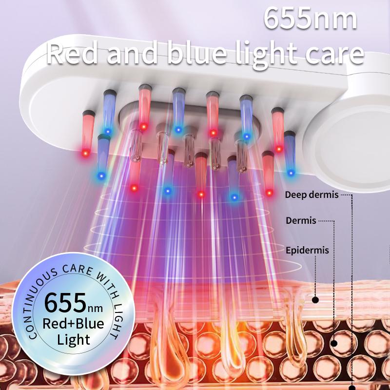 Electric Massage Comb Vibration Red Light Therapy Hair Growth Massage Scalp Brush Anti Hair Loss Liquid Oil Applicator Hair Care