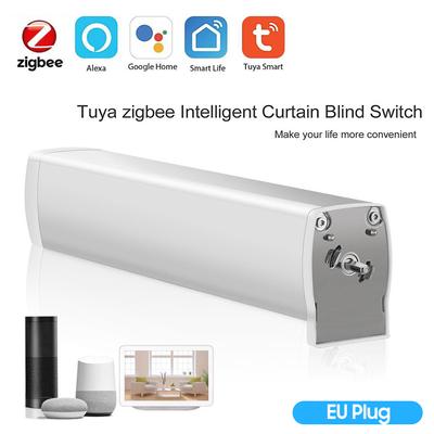 Tuya Smart Zigbee Электрический мотор для штор Wi-Fi приложение Умный пульт дистанционного управления синхронизацией работает с Smart Life