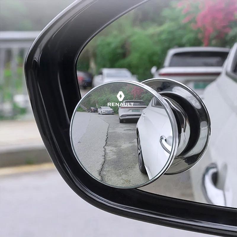 2026 Hot For Renault Interior Stickers Car Rearview Mirror 360° Small Round Mirror Accessories For Renault Megane 2 3 4 Twingo C