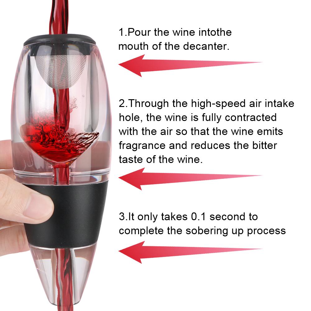 Wine Decanter Pourer With Filter and Base Red Wine Whisky Aerator Dispenser For Bar Party Kitchen Quick Sobering Professional