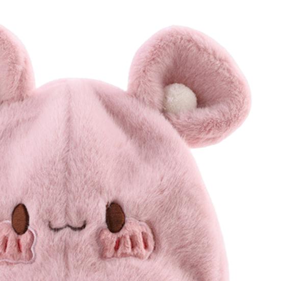 Winter Warm Baby Hats Toddler Earflap Bear Hat with Soft Ball Unisex Infant Snow Cap Fleece Warm Hemming Caps for Newborn