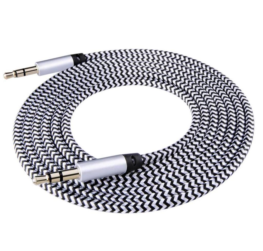 Male Nylon Earphone Micphone Adapter 3.5 Mm Audio Cable Cable Cord Adapter Digital Cables Aux Cable