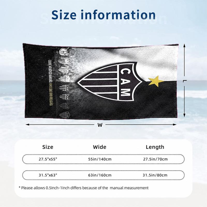 Clube Atletico Mineiro Microfiber Beach Towel Quick Dry Sand Free Lightweight Beach Towels for Travel Swimming Camping