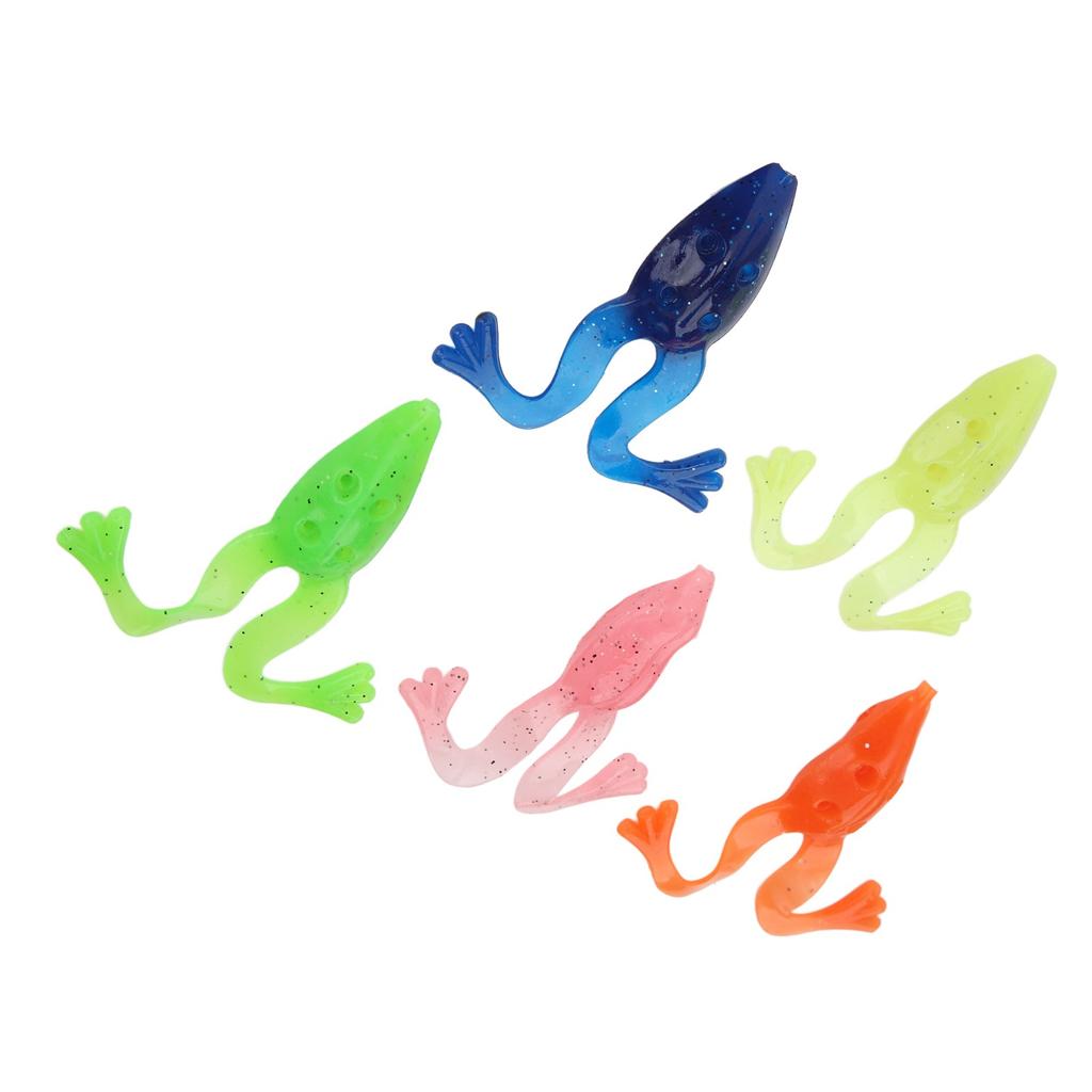 20 шт. Мягкая силиконовая приманка-лягушка 8 см 5,5 г Искусственная приманка Лягушка Мягкие рыболовные приманки Плавающие приманки с отверстием для грузила Приманки для ловли на поверхности воды