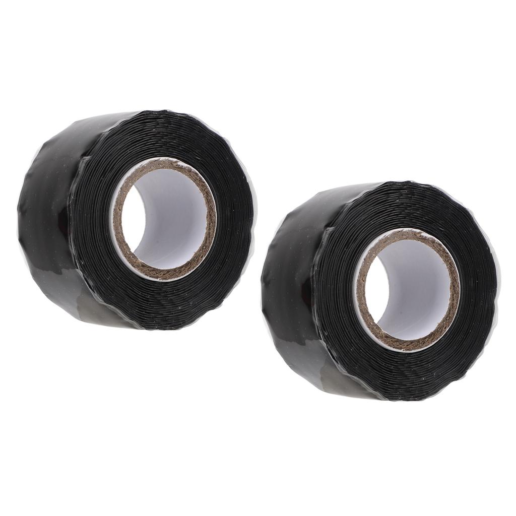 2 шт. Самоклеящаяся лента, не клейкая, 0,98 дюйма X 9,84 фута, водонепроницаемая, черная резиновая, герметичная уплотнительная лента 