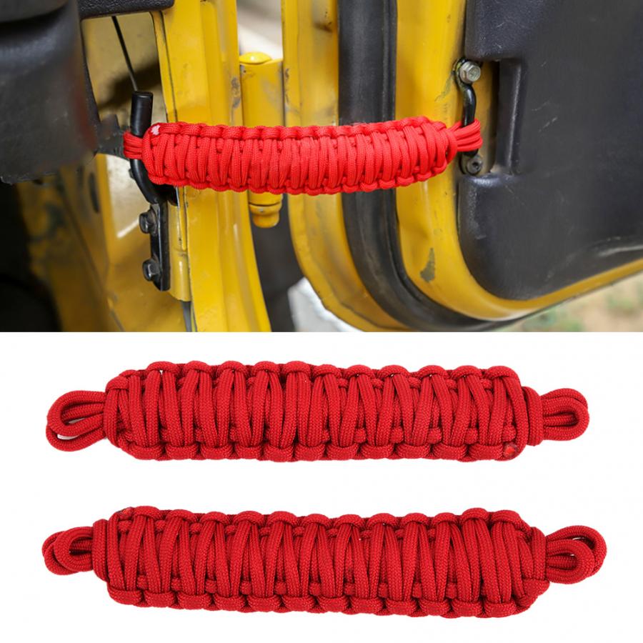 2pcs Car Door Restriction Rope Protection Limiting Strap Fits for Wrangler TJ 1997-2006 Car Accessory