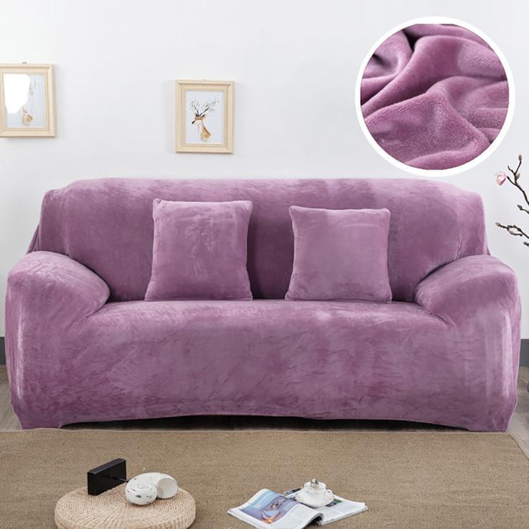 Velvet Plush Thicken Sofa Cover All-inclusive Elastic Sectional Couch Cover for Living Room Chaise Longue L Shaped Corner Covers