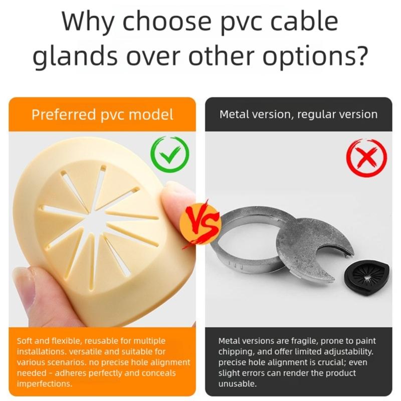 4 шт. самоклеящиеся крышки для прокладки кабелей, протекторы для отверстий для проводов на столе, простая установка, органайзеры для шнуров для шкафов и столешниц