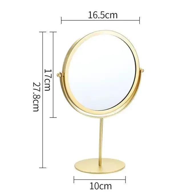 Vintage Nordic Dressing Table Makeup Mirror Portable Revolving Bathroom Dressing Mirror Bathroom Accessories Decoration Mirrors