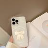 Простой Белый Бант Чехол для Телефона для IPhone 17 Pro Max, 16см, Мягкий Чехол для Apple IPhone 15, 14см, Полное Покрытие, Высокое Разрешение, Прозрачный