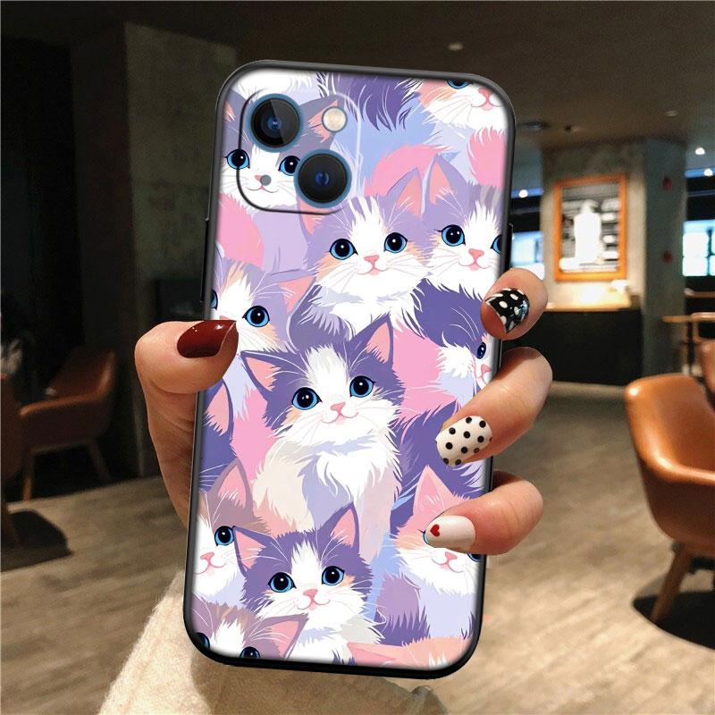 Cat Kitten Cute Shell Phone Case for Samsung Galaxy S20 S21 S22 Ultra FE Plus A21S A22 A24 A25 A26 A30 A30S A31