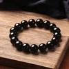 Ethnic Style Obsidian Buddha Beads Bracelet for Couples - Unisex Student Gift
