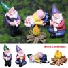 Moss Terrarium Ornaments Miniature Gnomes Drunk Elves Funny Peeing Elf Dwarf Figurines Desktop Decoration Collectible