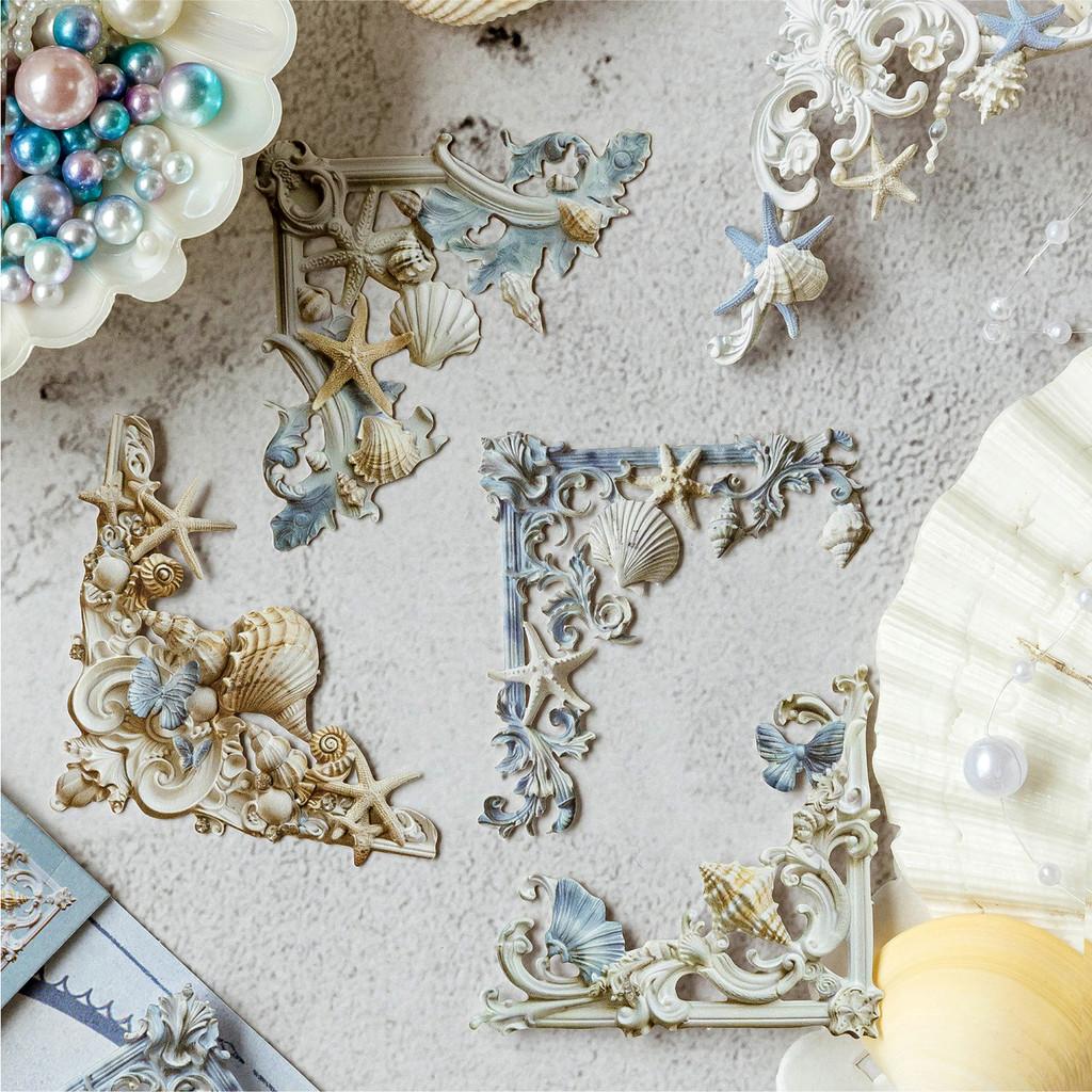 Journamm 20pcs/pack Cutout Lace Materials Decor Paper DIY Scrapbooking Collage Stationery Junk Journal Photo Album Decor Paper