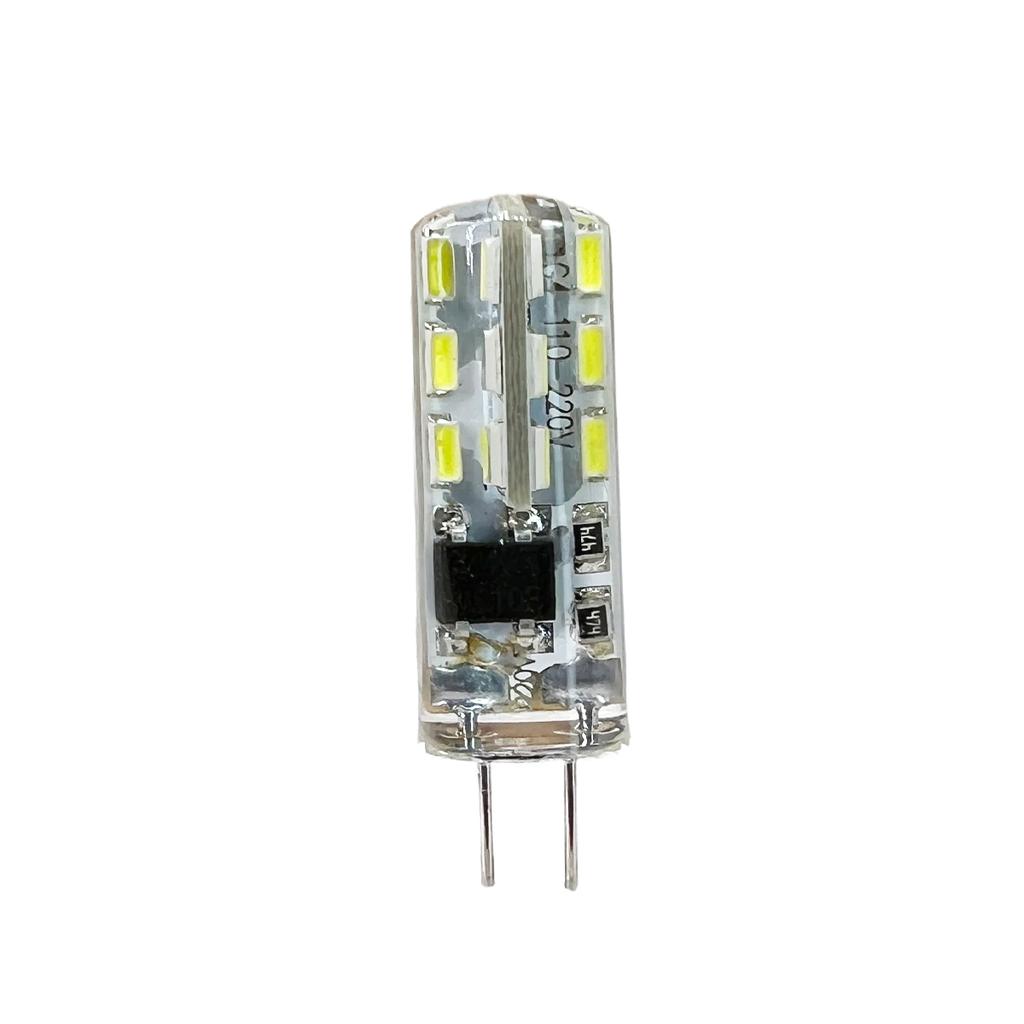 5 шт. Светодиодные лампы G4 24 светодиода 220 В 2 Вт Силикон DC12V 3000K 4000K 6000K Люстра Точечный светильник Лампочки Замена галогенных