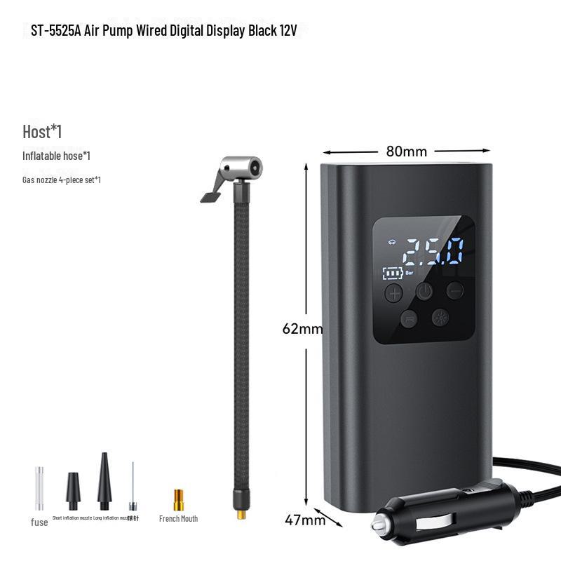 Портативный электрический автомобильный воздушный насос с интеллектуальным освещением
